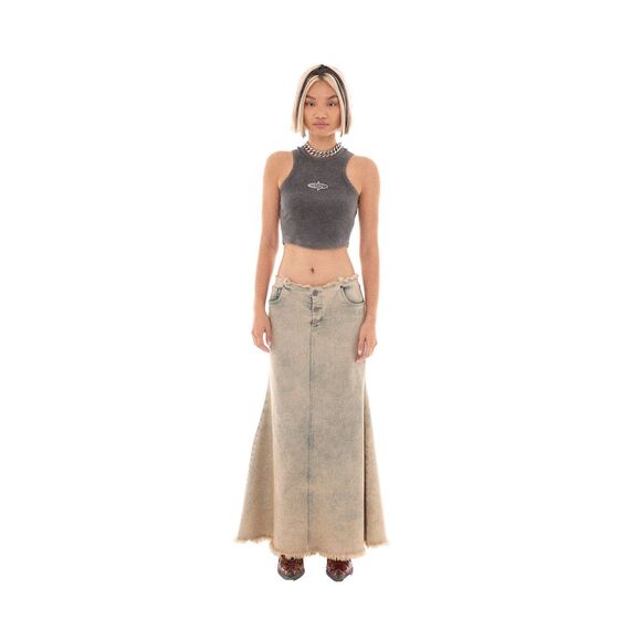 Basic Pleasure Mode Dolly Denim Maxi Skirt - Picture 2 of 7